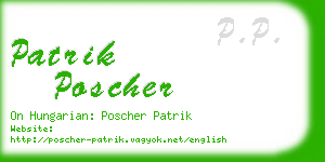 patrik poscher business card